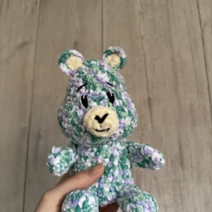 Peluche ourson crochet multicolore