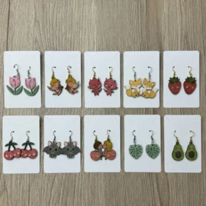 Boucles d'Oreilles en Bois