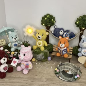 Doudou Amigurumi Ourson style Bisounours fait main par Ohanart62