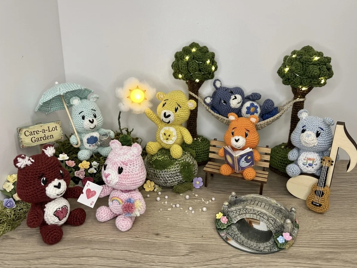 Doudou Amigurumi Ourson style Bisounours fait main par Ohanart62