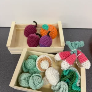 Dinette fruits & légumes crochet