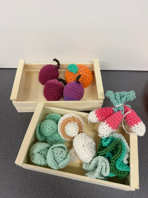 Dinette fruits & légumes crochet