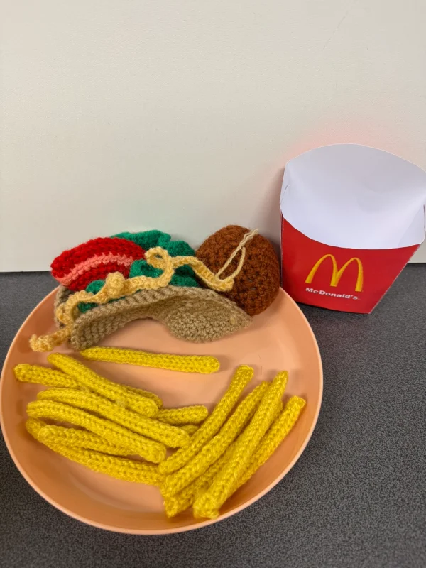 Dinette fast-food crochet — tacos & frites fait main