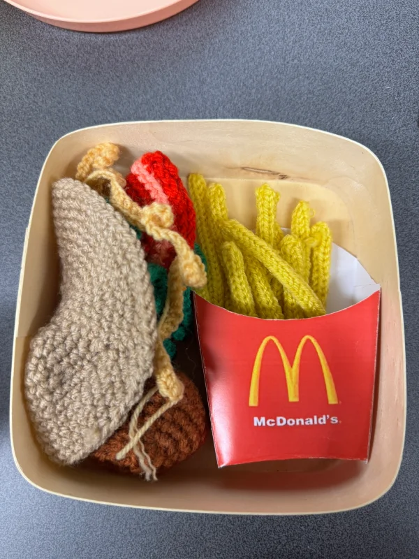 Dinette fast-food crochet — tacos & frites fait main
