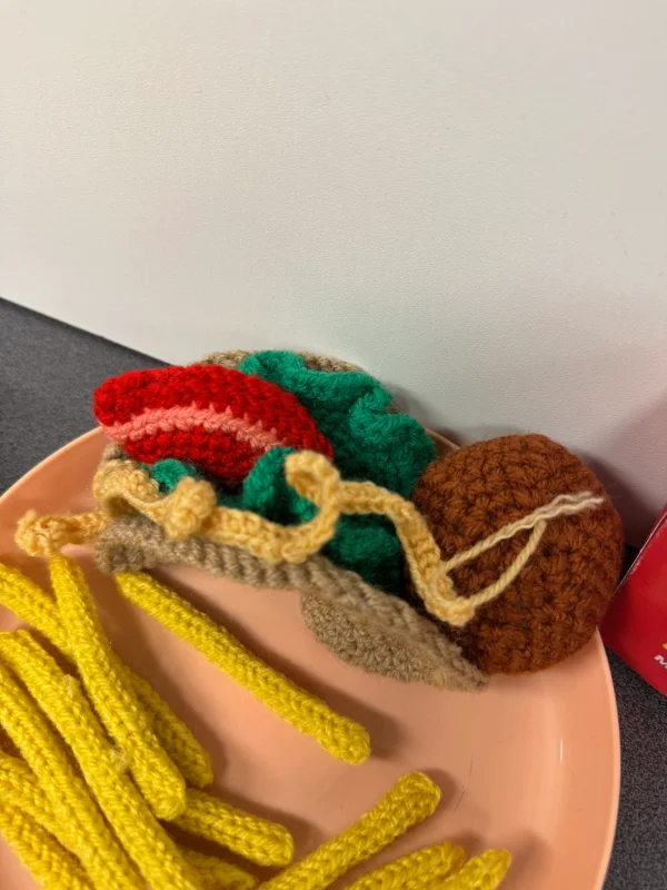 Dinette fast-food crochet — tacos & frites fait main