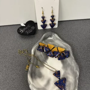 Parure bijoux artisanaux géométriques