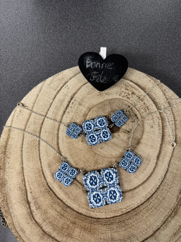 Parure Bijoux Artisanaux Azulejos