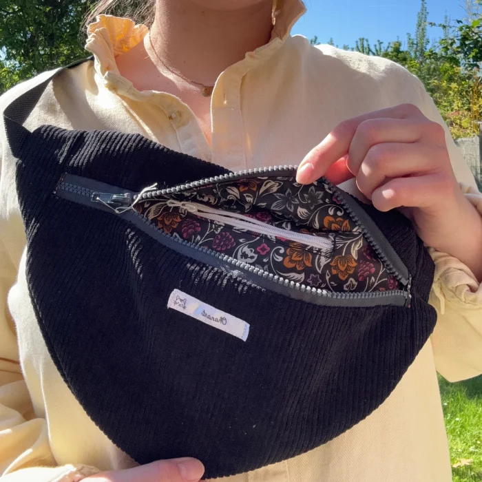sac banane noir