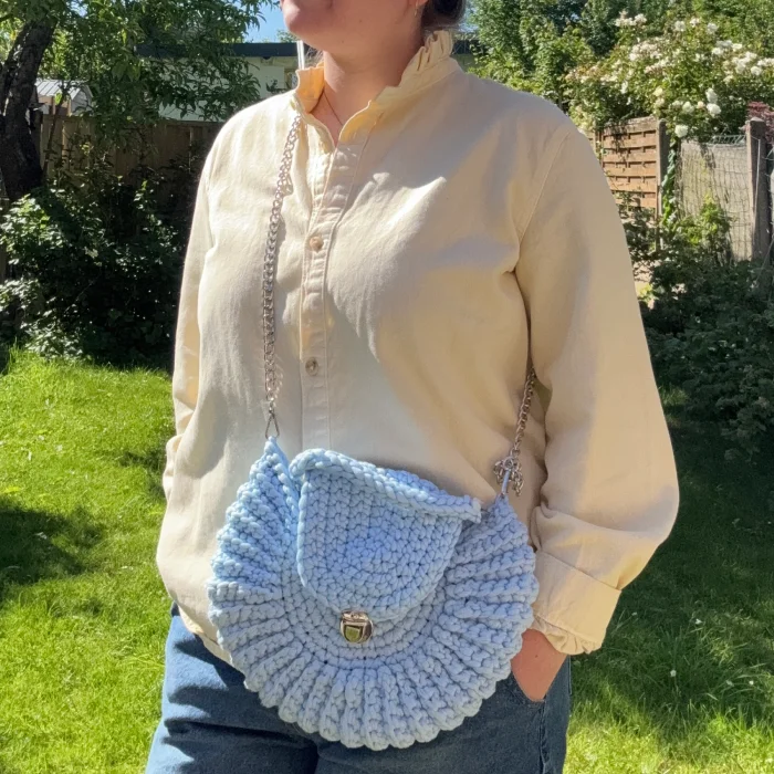 sac coquillage bleu