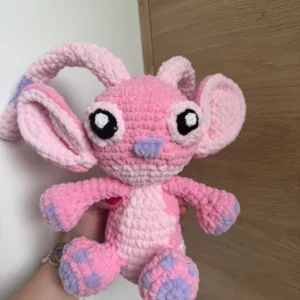 Hippopotame au crochet – Peluche doudou velours chenille fait main 6 Peluche extraterrestre rose amigurumi