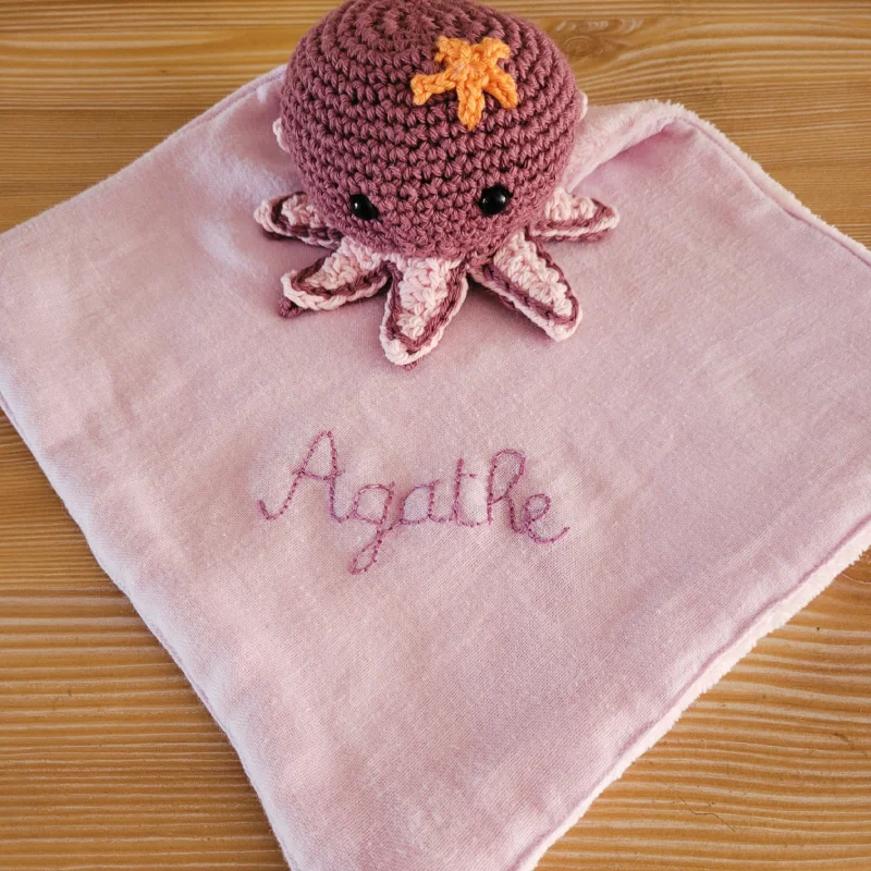 doudou plat en crochet / couture personnalisé