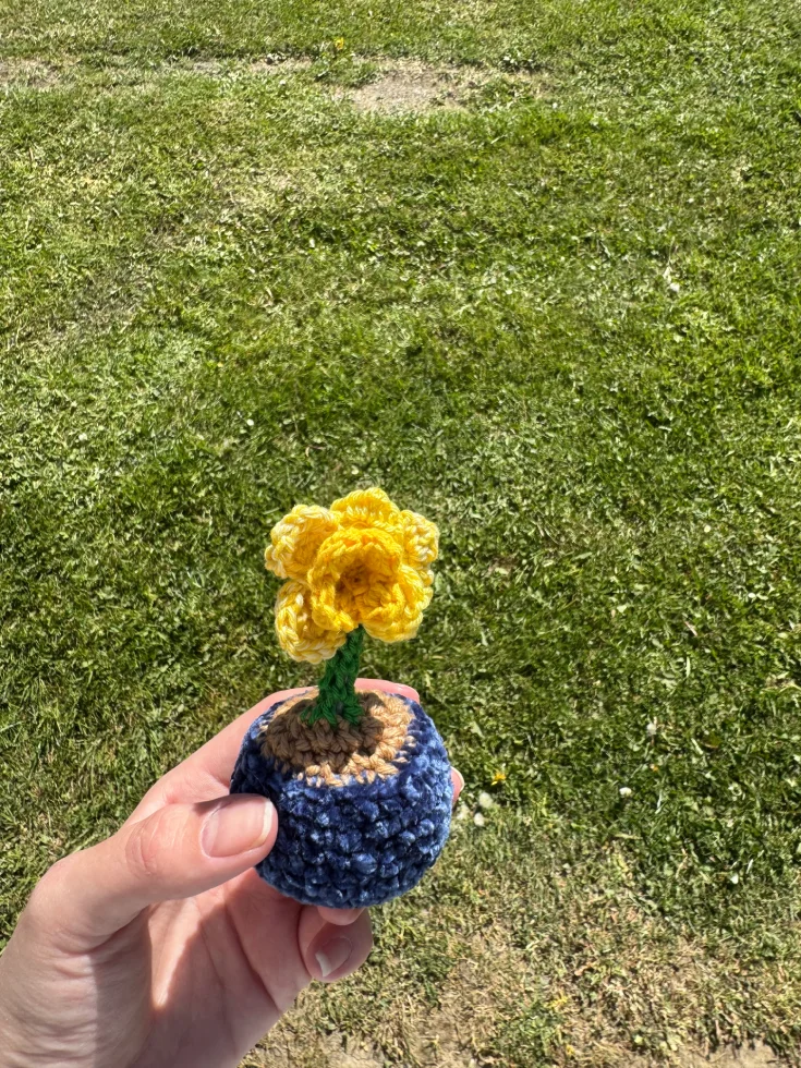 fleur amigurumi au crochet