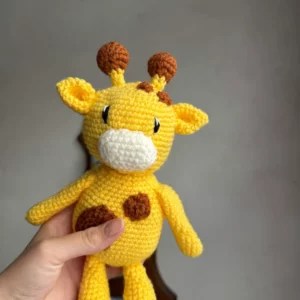 Hippopotame au crochet – Peluche doudou velours chenille fait main 18 Girafe amigurumi crochet