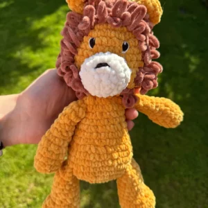 Hippopotame au crochet – Peluche doudou velours chenille fait main 20 Amigurumi lion fait main