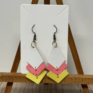 Boucles d'oreilles fantaisie en cuir