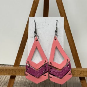 Boucles d'oreilles fantaisie en cuir