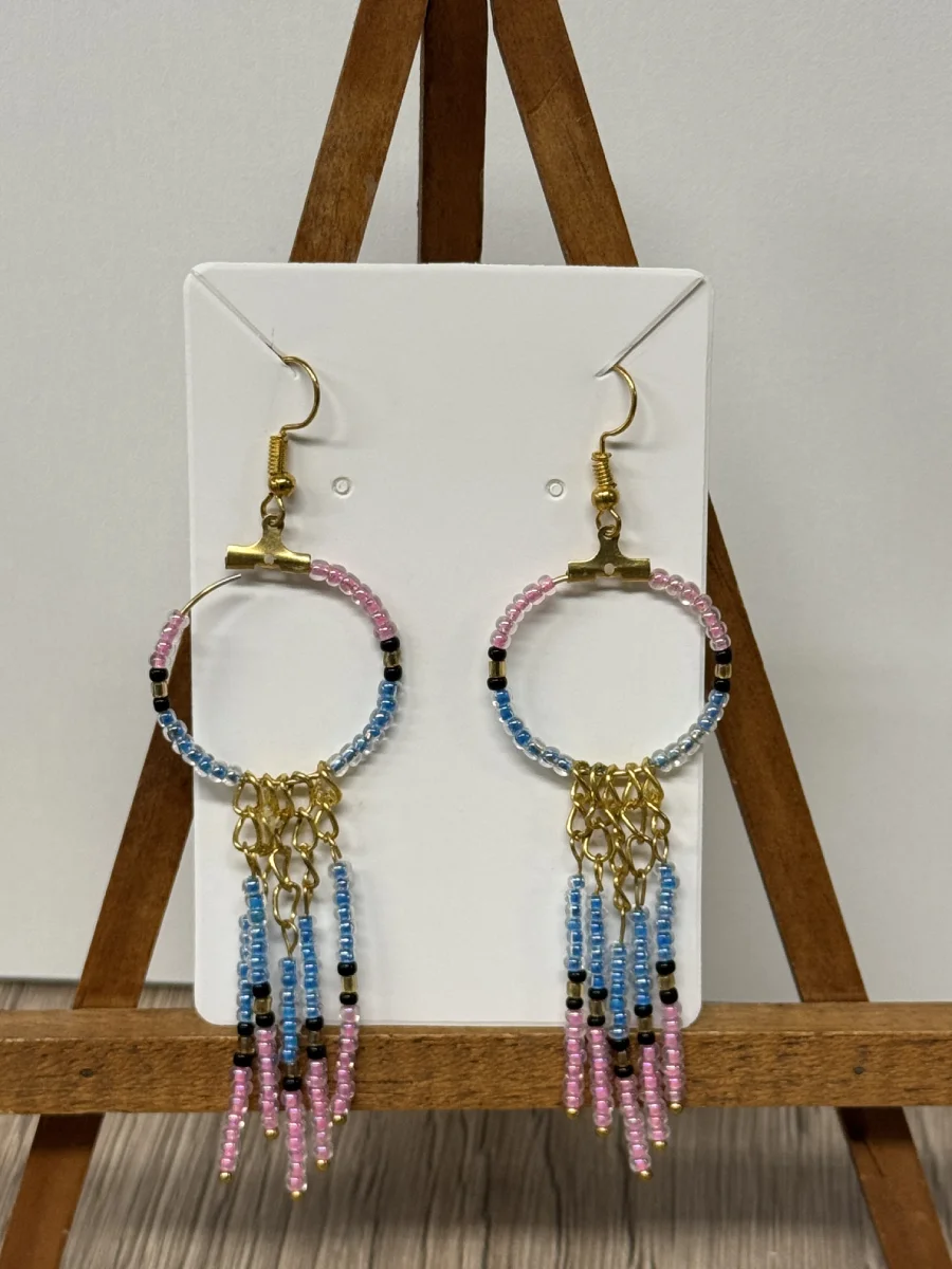 boucles d'oreilles perles fantaisies