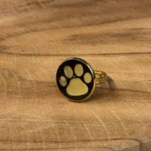Bague fantaisie cabochon patte fait main