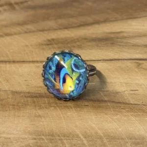 Bague fantaisie cabochon abysses