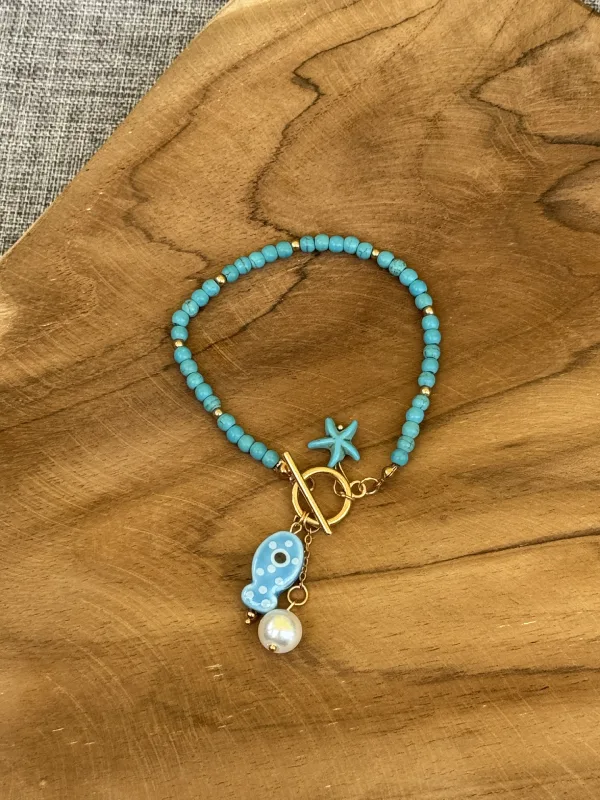 bracelet de plage inoxydable poisson